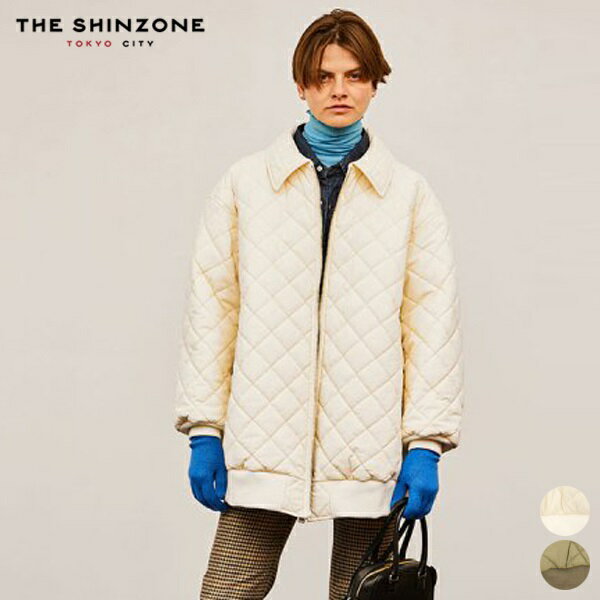 シンゾーン Shinzone パフィー ジャケット 22AMSJK07 PUFFY JACKET アウター ジャケット レディース キルティング 大きいサイズ ゆったり ハーフコート ダウンコート 中綿 ナイロン アウトドア 羽織 防寒 ブルゾン 暖かい 無地 白 エクリュ カーキ 34 [ SZ 2022 FW 秋 冬 ]