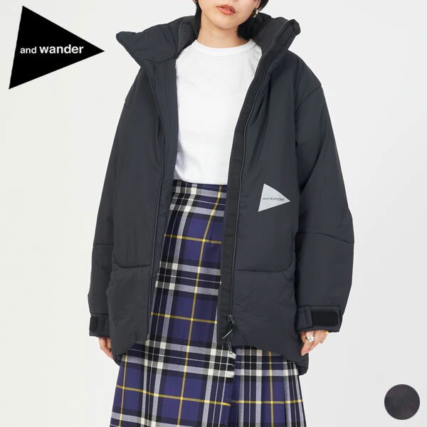 楽天GOOD DEAL【SALE 10％OFF】アンドワンダー and wander トップ フリース コート 5743231010 top fleece coat ライト アウター 羽織り レディース メンズ シンプル カジュアル アウトドア 中綿 通気 耐久性 ロフト性 インサレーション チャコール [ 2023 FW 秋 冬 ]