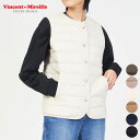 クーポン 対象 【SALE 40％OFF】ヴァンソン エ ミレイユ Vincent et Mireille ステッチレス ダウン ベスト VM232SD26040 STITCHLESS DOWN VEST トップス ジレ メンズ レディース シンプル カジュアル トラッド ノーカラー ノースリーブ インナー軽量 2023 FW 春 秋 冬