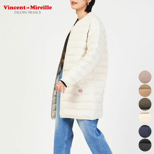 【SALE 40％OFF】ヴァンソン エ ミレイユ Vincent et Mireille ステッチレス ダウン ロング カーディガン VM232SD26052 STITCHLESS DOWN LONG CARDIGAN トップス アウター ジャケット コート …