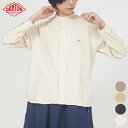 ダントン DANTON バンドカラー 長袖 シャツ DT-B0001 CTW BAND COLLAR SHIRT L/S 無地 ロゴワッペン レディース コットンツイル エクリュ トープ チャコール 34 36 38 日本製 