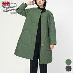 トラディショナル ウェザーウェア traditional weatherwear アークリー ジップ ロング L232APQCO0379EG ARKLEY ZIP LONG コート アウター レディース カジュアル トラッド ノーカラー キルティング Aライン ブラック ミリタリー [ 2023 FW 秋 冬 ]