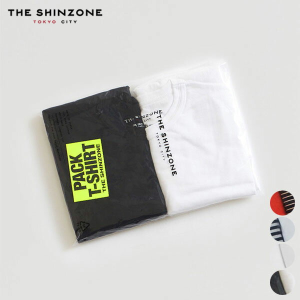 シンゾーン SHINZONE パック Tシャツ 20SMSCU66 PACK TEE 2点セット トップス レディース シンプル カジュアル トラッド 半袖 無地 クルーネック コットン 日本製 マルチ ボーダー ホワイト ネイビー レッド F0 2024 SS 春 夏