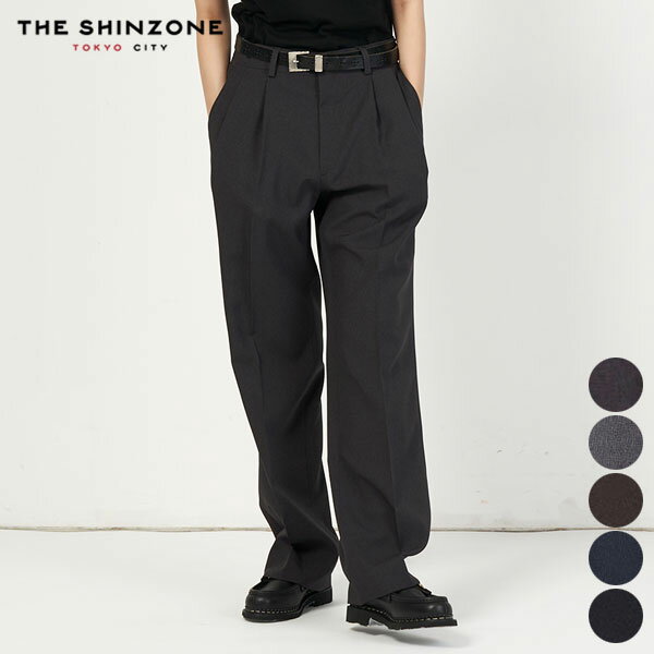 シンゾーン Shinzone クライスラー パンツ 21AMSPA01 CHRYSLER PANTS スラックス ロング ボトム レディース 2タック 日本製 定番 カジュアル きれいめ 無地 黒 ブラック グレー ネイビー ブラウン チャコール PP P0 32 34 36 [ 2024 SS 春 夏 秋 冬 ]