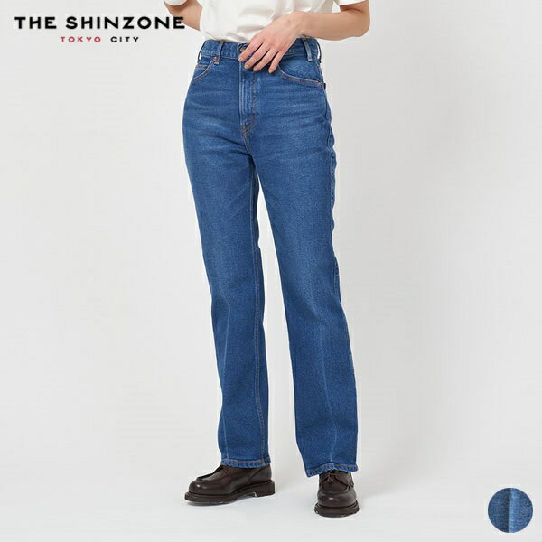 シンゾーン Shinzone フレア デニム 23SMSPA01 FLARE DENIM ボトム パンツ ジーンズ レディース シンプル カジュアル トラッド きれいめ ワイド フレア フルレングス ストレッチ センタープレ…