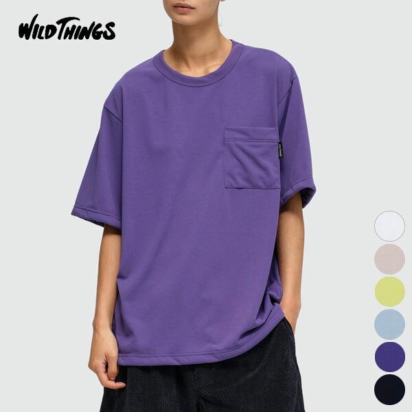 樂天商城 - 【26SS新作】ワイルドシングス WILDTHINGS プレザントドライ Tシャツ PLEASANT DRY TEE メンズ レディース ユニセックス トップス 半袖 胸ポケット 抗ピリング 吸水速乾 UVカット ポリエステル100 WT26054KB [ 2026 SS 春 夏 ]