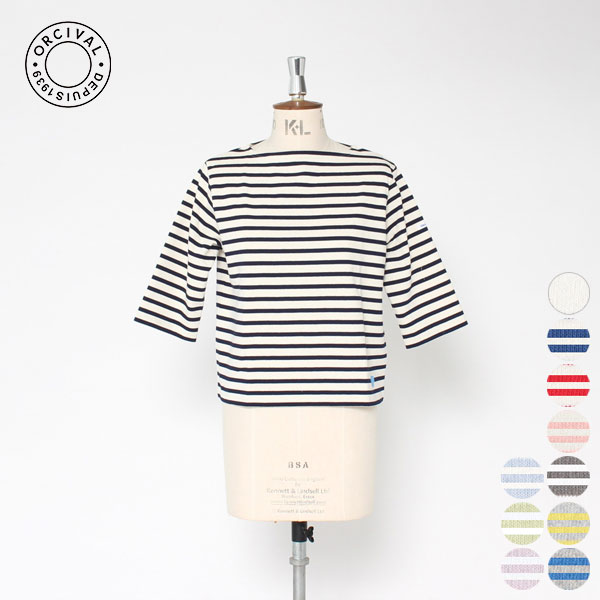 樂天商城 - 【26SS新作】オーシバル ORCIVAL ショート レングス ボート ネック ショート スリーブ プルオーバー SHORT LENGTH BOAT NECK S/S P.O. レディース トップス 半袖 カットソー バスクシャツ 軽量 耐久性 コットン 綿100 フランス製 #B512 [ 2026 SS 春 夏 ] [S★]