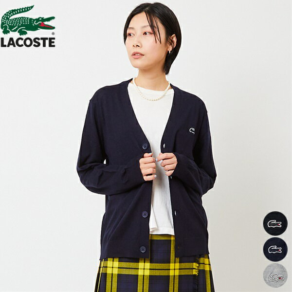 SALE 30OFFۥ饳 LACOSTE å֥  Vͥå ˥å ǥ AH5802L  ȥåץ  ǥ  ϥ ݥ ץ 󥪥 奢 ֥å  ͥ 졼 [ 2022 FW   ]