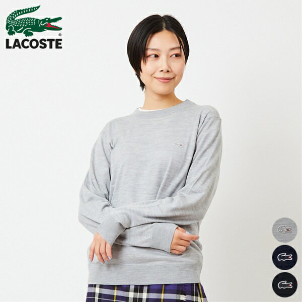 SALE 30OFFۥ饳 LACOSTE å֥  롼ͥå ˥å  AH5804L ȥåץ  ǥ ץ륪С ϥ ݥ ץ 奢 ӥͥ ֥å ͥӡ 졼 [ 2022 FW   ]