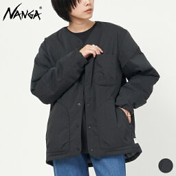 【SALE 10％OFF】ナンガ NANGA メンズ タキビ リップストップ インナー ダウン カーディガン ND2241-1B302 TAKIBI RIPSTOP INNER DOWN CARDIGAN MEN トップス ライトアウター メンズ カジュアル アウトドア ノーカラー ブラック S M L [ 2023 FW 春 秋 冬 ]