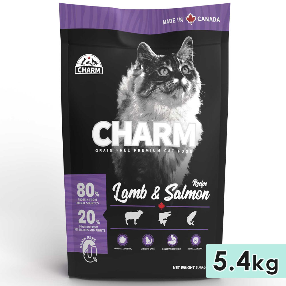 CHARM チャーム ラム＆サーモンキャット 5.4kg 全猫種用 成猫用 子猫用 高齢猫用 シニア猫用 キャットフード ドライフード トランペッツ 正規品