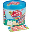 【4個セット】チャオ ちゅ〜るグルメ CIAO ちゅーるごはん かつお海鮮バラエティ 120本入り かつお かつお節・ほたて貝柱入り しらす かつお節入り かつ...