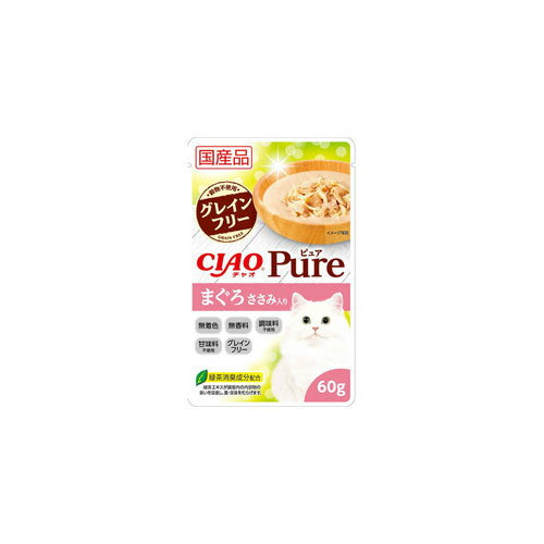 CIAO Pure パウチ まぐろ・ささみ入り・60g