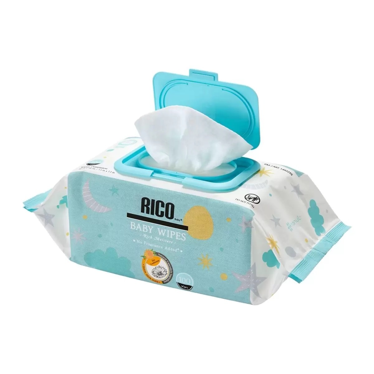 RICO 赤ちゃん用 おしりふき 900枚（100×9個）大判厚手・無香料 rico 3