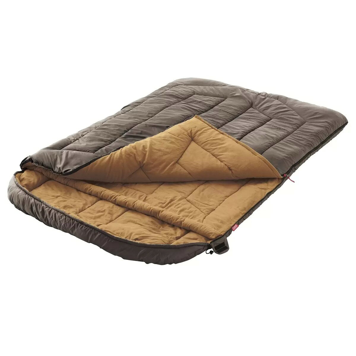 コールマン 寝袋 オアシス ダブル ブラウン 2人用 最低使用温度−13℃　封筒型 洗える シュラフ Coleman キャンプ アウトドア 車中泊 防災用品 goodeight8-10001225 GOODEIGHT サンプル画像2