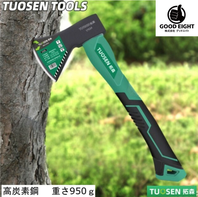 再入荷！【薪割り】【キャンプ】【拓森】斧 ハンドアックス ハチェット 手斧 薪 焚火薪割り斧 アウトド..