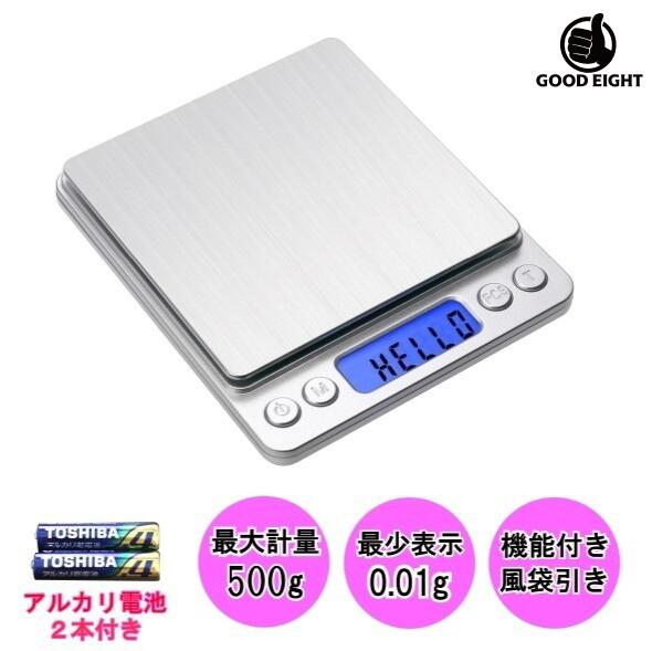 この商品は 0.01gから500gまで計れるデジタルスケール　アルカリ電池付き　ケーキやお菓子作り等におすすめ　風袋引き機能付き　計量器　バレンタイン【ポイント消化】 ポイント お菓子作りにおすすめなデジタル計量器です。 世界各地の単位が表示できる優れもの！ 多機能]：風袋引き（容器や器の重さを予め引いて計量するための0リセット機能）、個数計量機能（予め単位あたりの重量を計量することで個数を数える機能）が付いてる多用途デジタルスケールです。[高精度]：お料理などを作る際、食材や調味料の精密な量を確認するためにおすすめ！0.01g単位で500gまで！[多用途]：真珠やアクセサリーの材料、粉末類などの重量を計量する際にもお勧めです。便利な2サイズのトレイ付き。[簡単操作]：操作はいたってシンプルです。もし何かご不明な点がございましたらいつでもご連絡ください。[ご注意]：精密スケールですのでご使用の際には丁寧にお扱ください。 ショップからのメッセージ 納期について 4