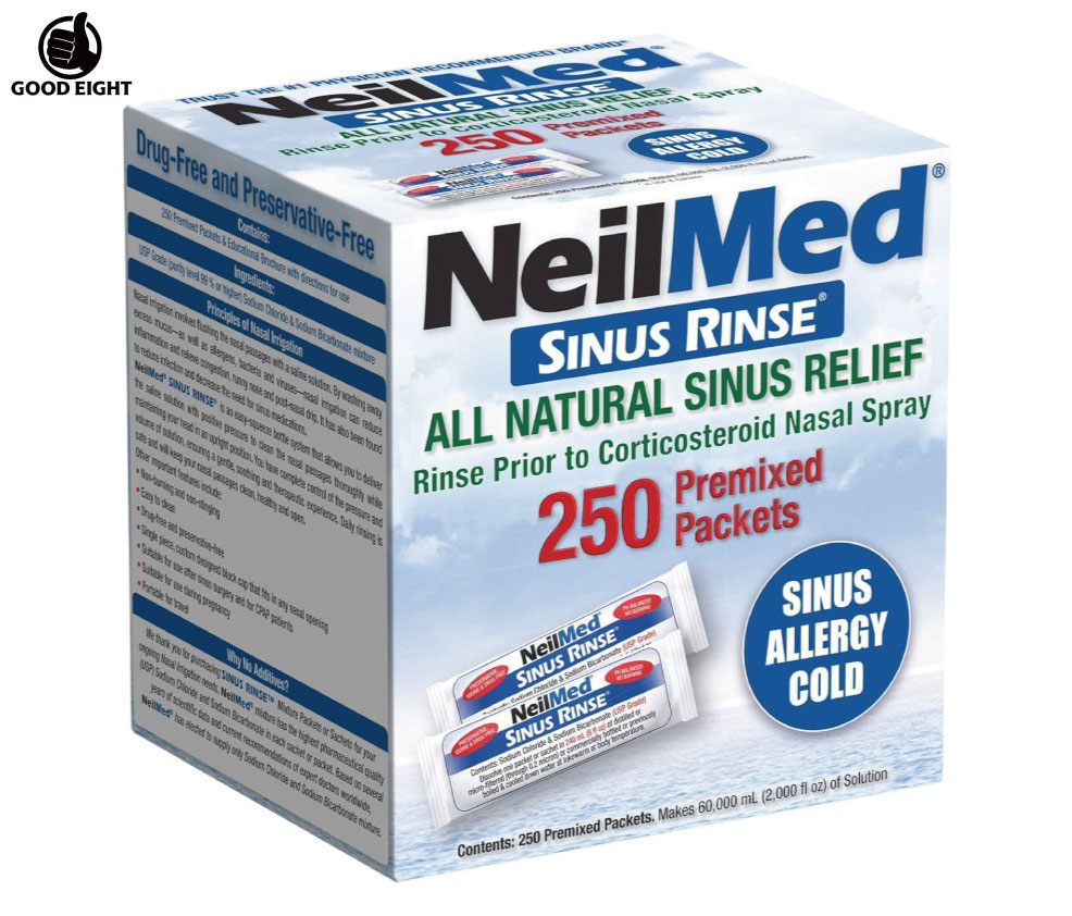 【リフィルのみ】 ニールメッド サイナス・リンス リフィル 250包 洗浄ボトルなし Neilmed Sinus Rinse Refill 鼻うがい 鼻洗浄