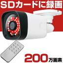 【期間限定 最大1500円OFFクーポン】 防犯カメラ 200万画素 屋外 SDカード 録画 SDカ ...