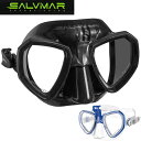 Salvimar Trinity サルビマー マスク 黒 透明 ゴーグル フリーサイズ GoPro アクションカメラ マウント シュノーケル ダイビング スピア...