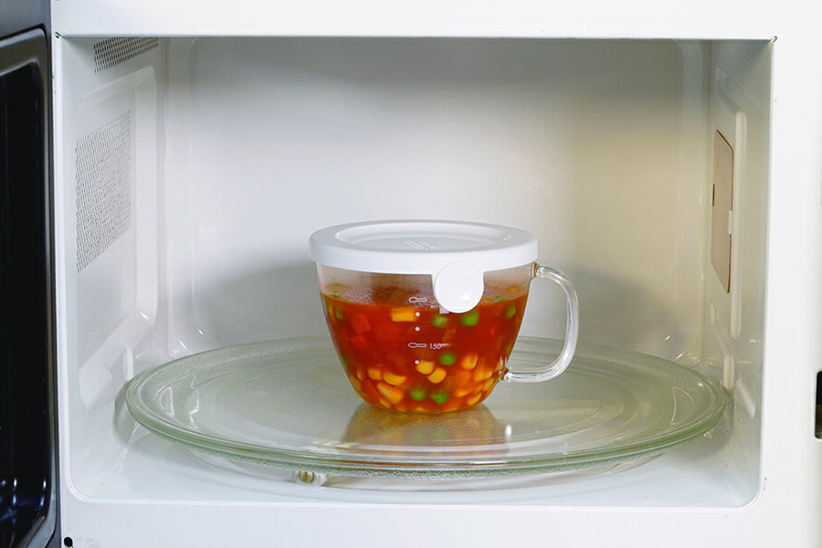HARIO(ハリオ) ガラスのレンジスープカップXSC-1-W〇保存容器 取っ手付き スープ 2