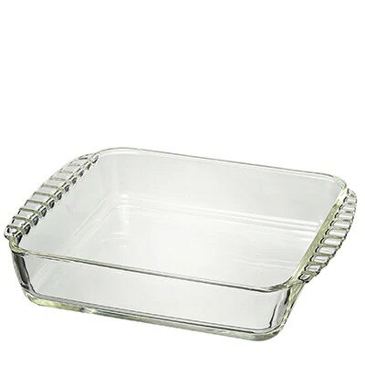 ハリオ　角皿　ガラス　取っ手付き　耐熱ガラス製スクエア皿2000　HKOZ-200-BK HARIO　オーブン　電子..