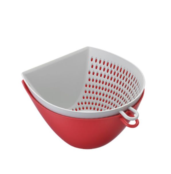 Basket, Cart - 曙産業チリトリ ザルボウルL レッドMZ-3526