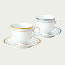 Noritake（ノリタケ） ハンプシャーゴールド＆プラチナ カップ＆ソーサーペア（金・銀）4335-6L/P91988