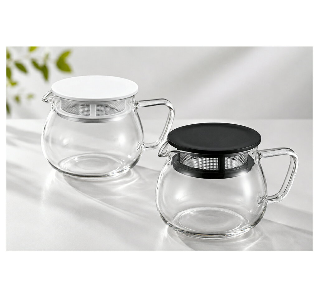 Rakuten - 【エントリーでポイント5倍】ハリオ HARIO ティーポット茶乃丸 TPM-38-W TPM-38-B 耐熱ガラス 380ml 1-2杯用 日本製 電子レンジ対応 食洗機対応 ティーポット 急須 茶器 ジャンピング おしゃれ
