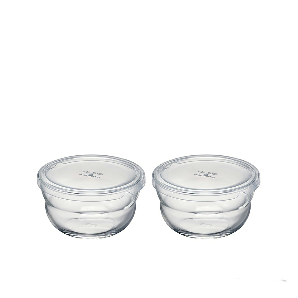Rakuten - 【エントリーでポイント5倍】ハリオ ボウルップ 保存容器 350ml 2個セット BLP-2018-T 耐熱ガラス 日本製 電子レンジ対応 オーブン対応 食洗機対応 食器 保存 ボウル おしゃれ キッチン HARIO