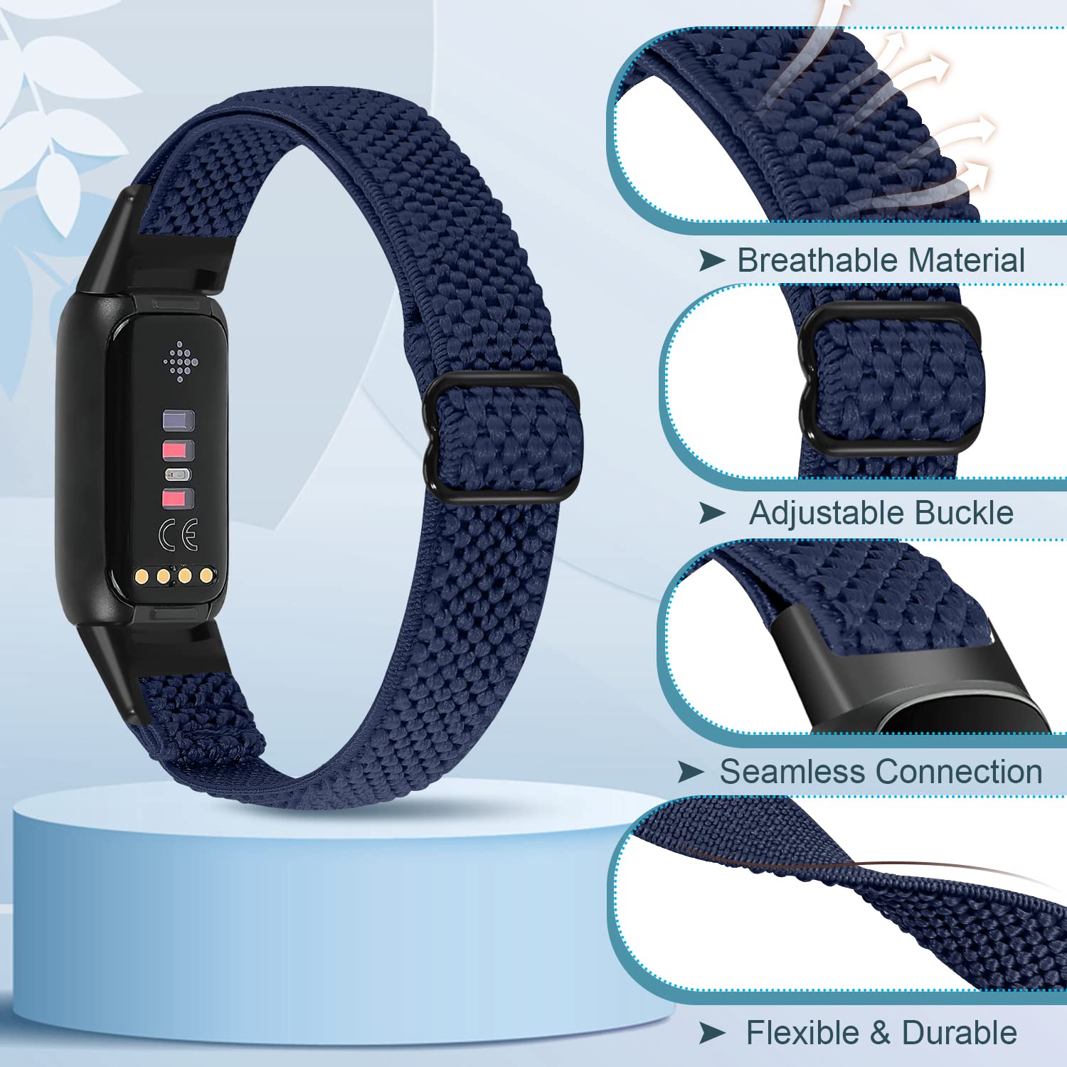 Runostrich コンパチブル Fitbit Luxe/Fitbit Luxe Special Edition SE ナイロン弾性スポーツバンド交換用ストレッチバンド ストラップ 調整可能な伸縮性ベルト 軽量 通気性 ストfor Fitbit Luxe fitbit luxe ベルト