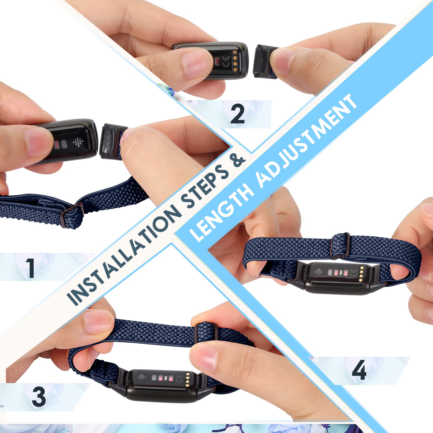 Runostrich コンパチブル Fitbit Luxe/Fitbit Luxe Special Edition SE ナイロン弾性スポーツバンド交換用ストレッチバンド ストラップ 調整可能な伸縮性ベルト 軽量 通気性 ストfor Fitbit Luxe fitbit luxe ベルト