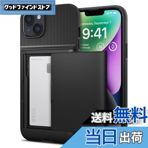 ̵Spigen iPhone14  Ģ Ѿ׷  Ǽ 2Ź¤ Ѿ׷ ƷMILʼ ɻ IC  ݥå ѥ ࡦޡ CS ACS05058 (֥å)