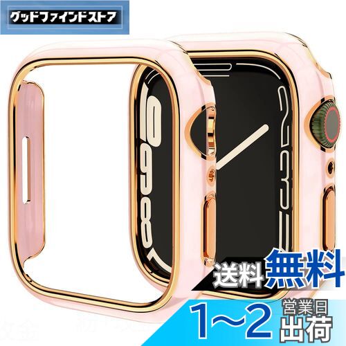 Miimall 対応 Apple Watch 8 45mm/7 45mmケース アップルウォッチシリーズ 8 2022/7 ケース PC材質オシャレ設計 傷防止 防塵 軽量 防衝撃 保護バンパー Apple Watch Series 7 側面カバー(45mm|ピンクx縁:ローズゴールド) Miimall 対応 Apple Watch 8 45mm/7 45mmケース アップルウォッチシリーズ 8 2022/7 ケース PC材質オシャレ設計 傷防止 防塵 軽量 防衝撃 保護バンパー Apple Watch Series 7 側面カバー(45mm|ピンクx縁:ローズゴールド)