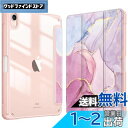 Fintie for iPad Mini 6 ケース 2021 8.3インチ 第6世代 透明バックカバー Apple Pencil 収納可能 Apple Pencil 2 ワイヤレス充電対応 三つ折スタンド スリープ機能 軽量 薄型 傷つけ防止 PU合成レザー TPU (モデル番号A2567、A2568、A2569)(柄 X マーブルピンクA)