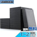 サンワダイレクト DVDケース スリム トールケース 50枚 7mm厚 1枚収納 ブラック 200-FCD039BK