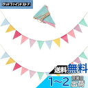 DFsucces 三角旗 ガーランド 2本セット 誕生日 壁飾り 約4m長 可愛い 子供部屋飾り 壁飾り 結婚式 運動会 文化祭 体育祭 店舗 装飾 麻紐付き