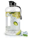 VENNERLI (ヴェネリ) ウォーターボトル 2200ml ハンドル付き ポータブル 大型 プラスチック 大人用 BPAフリー ハーフガロン 再利用可能 2リットル ウォータージャグ アウトドア ハイキング フィットネス 旅行 キャンプ サイクリング用