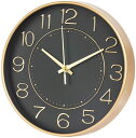 【送料無料】HZDHCLH 掛け時計 電波時計 黒 静音 直径25cm 自動受信 アナログ 夜間秒針停止 機能付き…