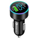 AMAPC 車載充電器 車の電圧測定 USB 急速充電 USB C & USB A ポート PD 36W+QC 電流自動識別 4.8A電流 LEDデジタルディス...
