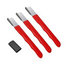 DEVENTORZ ポータブル包丁研ぎ器 はさみ研ぎ石 3個セット カッターの修理、修復、研削に役立ちます ガーデンツール 耐摩耗性 耐久性 持ち運びに便利 滑り止め 磨刀器家用剪子/?刀/斧??刃器(レッド)(3)