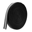 PATIKIL 反射テープストリップ 25mm x 24ヤード 高い視認性の反射テープ 縫い付け用 DIY警告安全生地ウェビング 衣類 レインコート用 ブラック