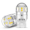 12V-24V車用 T20 ダブル球 LED ホワイト 爆光 テールランプ ブレーキランプ / T20 LED シングル バックランプ 兼用 15連3030SM...