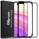 OAproda ガラスフィルム iPhone 11 / XR 用 全面保護 フィルム 【iPhonexr / iPhone11 用】フルカバー ガイド枠付き 6.1インチ