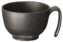 【送料無料】スケーター(Skater) 木目 持ちやすい 茶碗 370ml ハンドル付 ブラック 日本製 NBLS1H