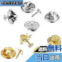 【送料無料】【BEAUTY PLAYER】ピンバッジ 留め具 蝶タック 10mm 60組セット バタフライ型留め具 ピンズ 貼付用 母の日のプレゼント (ゴール...