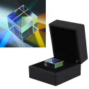 1個 ダイクロイック 立方体プリズム 光学ガラス 両面プリズム スプリッター 物理 科学 教育用 ツール 写真用 エフェクト カラーギフト 23 x 23 x ...