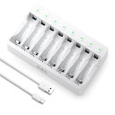 EBL 電池充電器 単3 単4 ニッケル水素/ニカド充電池に適用 USB-Cケーブル充電 電池の充電1-8本自由対応可能 電池じゅうでんき単体 ニッカド充電器