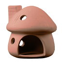 Charmoon 水槽 オブジェ きのこハウス 家 小屋 隠れ家 かわいい 置物 アクアリウム オーナメント (レッド)