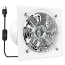 Okryain 換気扇 25cm 家庭用工業換気扇 中間取付形ダクトファン 業務用換気扇 大風量 強力 ON/OFFスイッチ付き ダクト用換気扇 排気専用 台所...